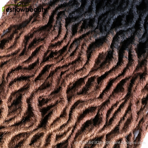 3t synthetic gypsy locs hair extensions braids, ot30 1/27 ombre goddess faux wavy gypsy locs curls crochet braid hair